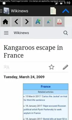 Wiki Viewer android App screenshot 1